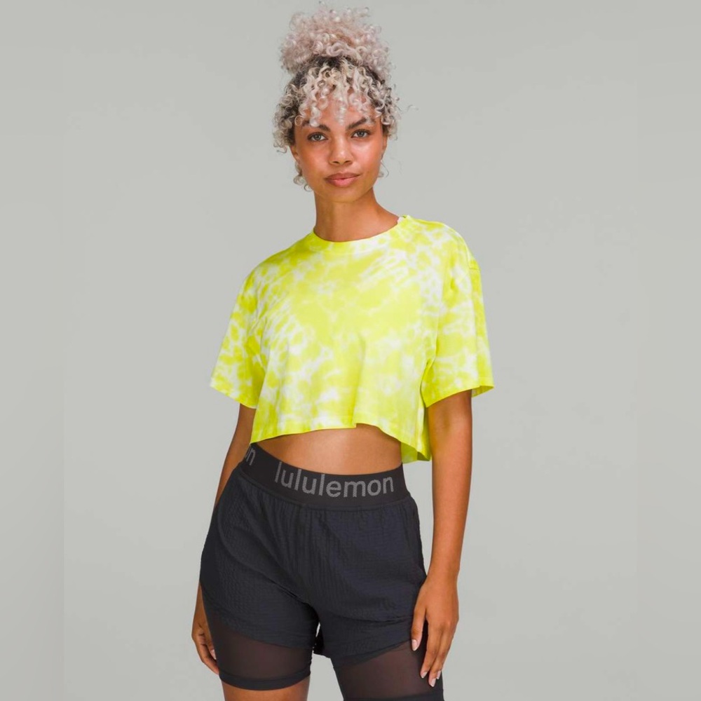 Lululemon All Yours Cropped Cotton T-Shirt *Tie Dye- Woman